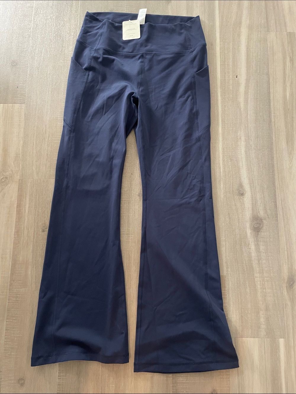 Fabletics Deep Navy High-Waisted Kick Flare Leggings